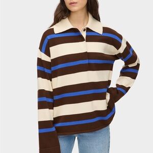 Aligne Ester Striped Polo Sweater